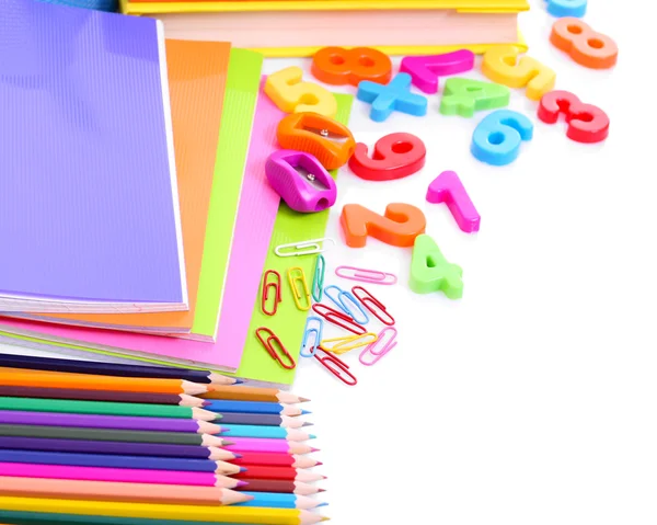 Przybory szkolne kolorowy — Zdjęcie stockowe