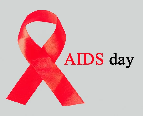 Red AIDS ribbon — Stock Photo, Image