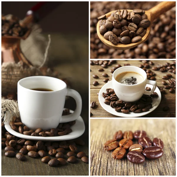 Koffie collage — Stockfoto