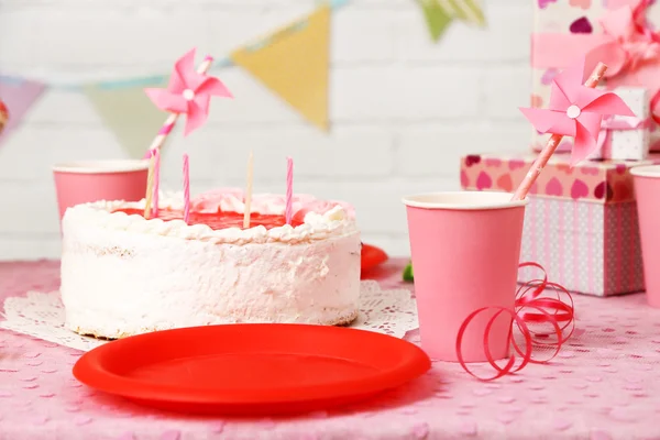 Birthday table for children party — Stock Photo, Image