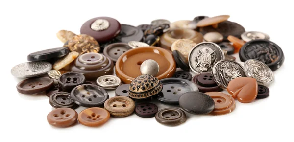 Varios botones de costura aislados en blanco — Foto de Stock