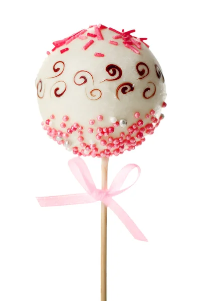 Välsmakande cake pop, isolerade på vit — Stockfoto