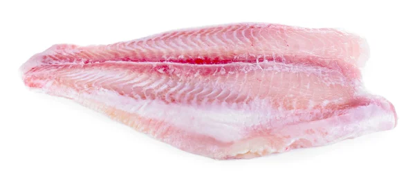 Filé de Pangasius isolado sobre branco — Fotografia de Stock