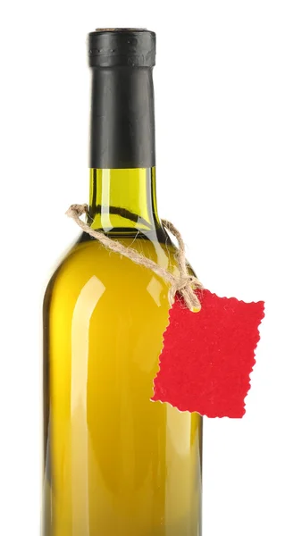 Garrafa de vinho isolado em branco — Fotografia de Stock