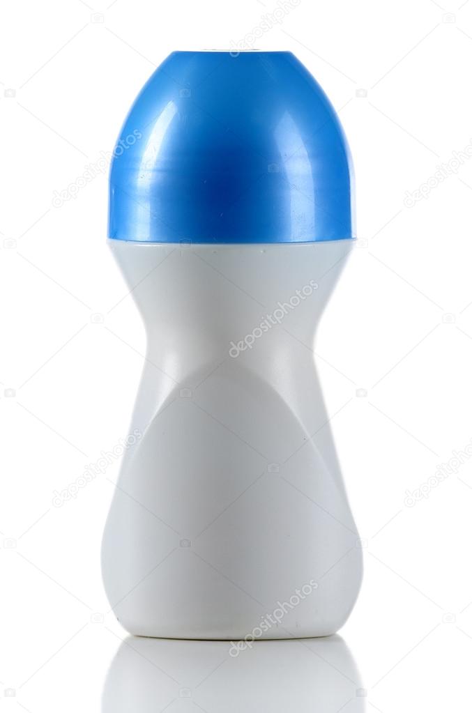Antiperspirant bottle isolated on white