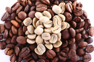 Kahve çekirdekleri yakın plan.