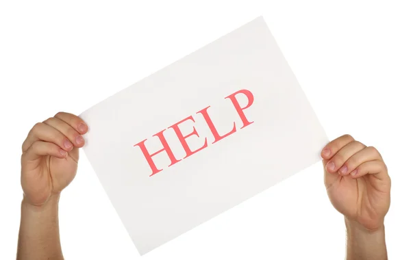 Paper with Help sign — Stock Photo, Image