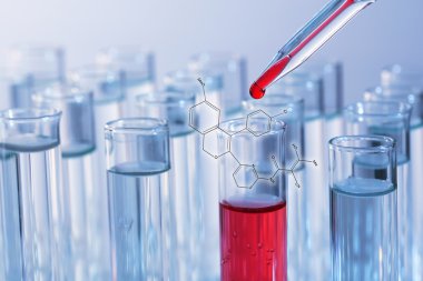 Test tüpleri yakın çekim