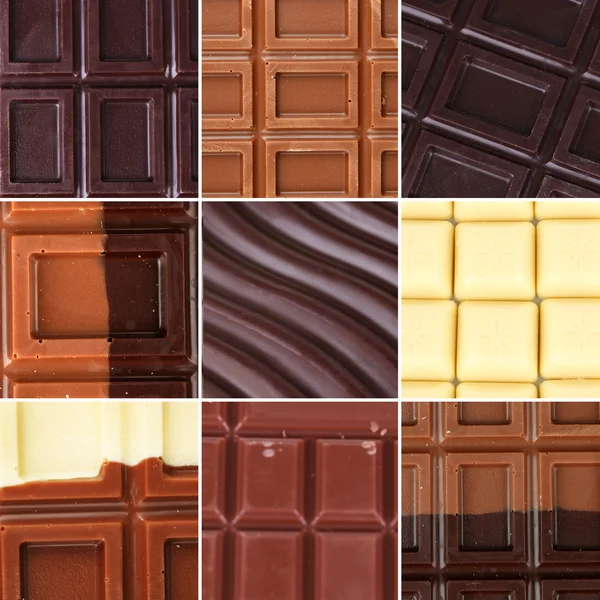 Chocolate collage — Stock Photo, Image