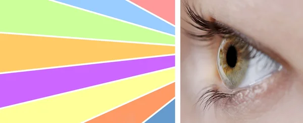 Collage de ojos con paleta de colores — Foto de Stock