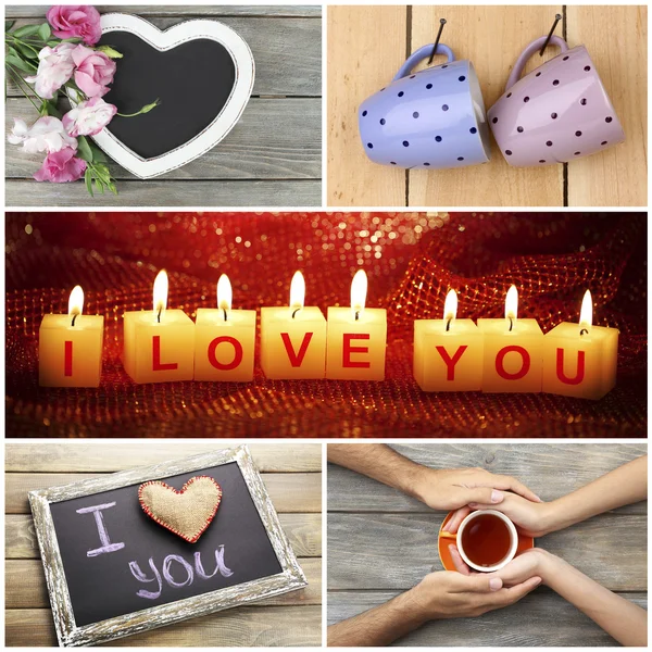 Valentine's Day collage — Stock Photo, Image