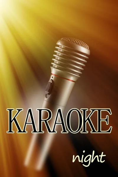 Koncepcja noc karaoke — Zdjęcie stockowe