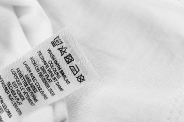 Label on clothing clipart