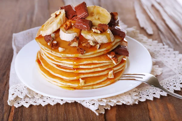 Stack of delicious pancakes — Stock Photo, Image