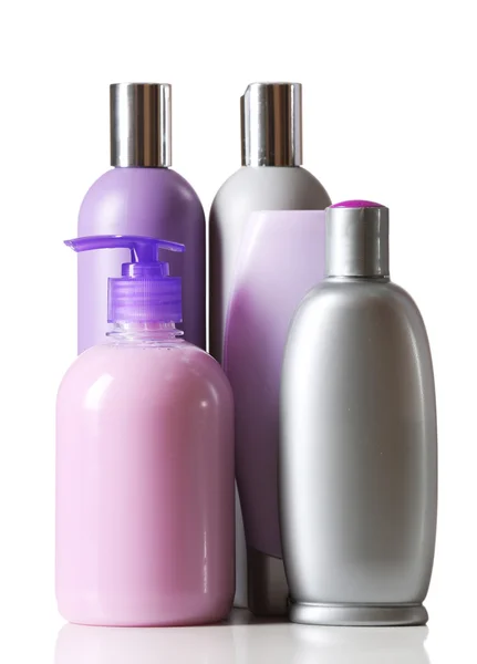 Kolorowe butelki kosmetyczne — Zdjęcie stockowe