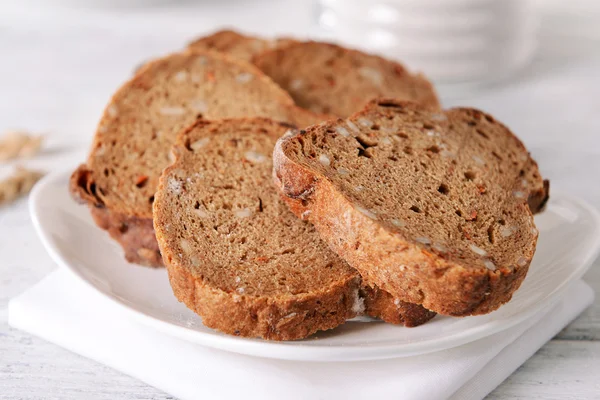 Tasty bread on table — Stock Photo, Image