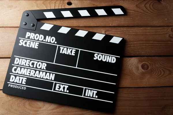 Black movie clapper — Stock Photo, Image