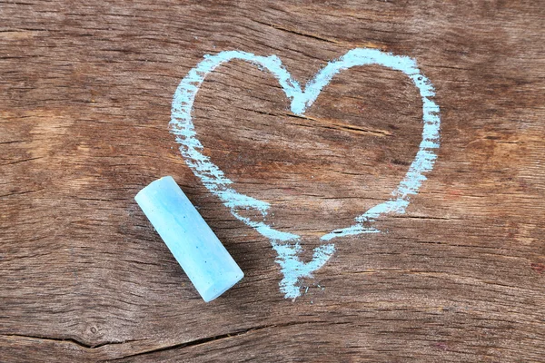 Heart drawn of chalk — Stock Photo, Image