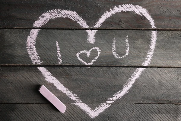 Heart drawn of chalk — Stock Photo, Image