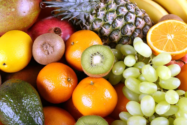 Surtido de frutas exóticas de cerca —  Fotos de Stock