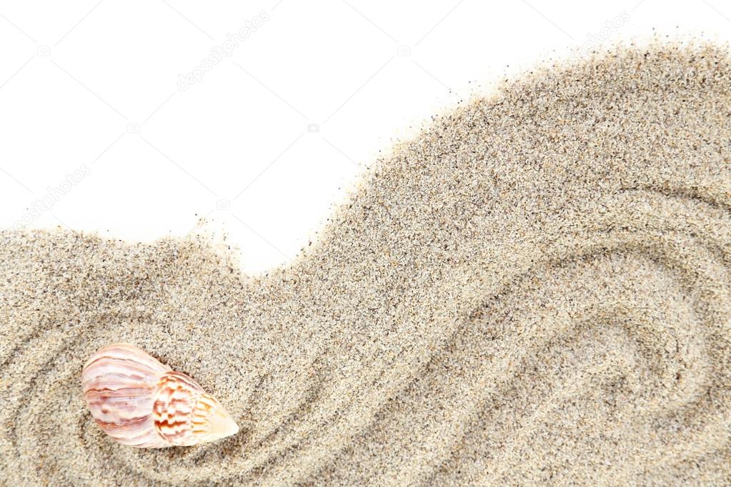 Heap of sea sand, isolated on white