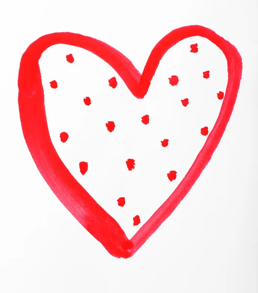 Painted heart shape — Stock Photo, Image