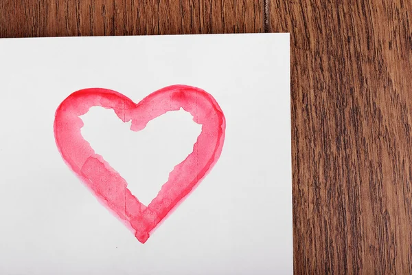 Painted heart shape — Stock Photo, Image