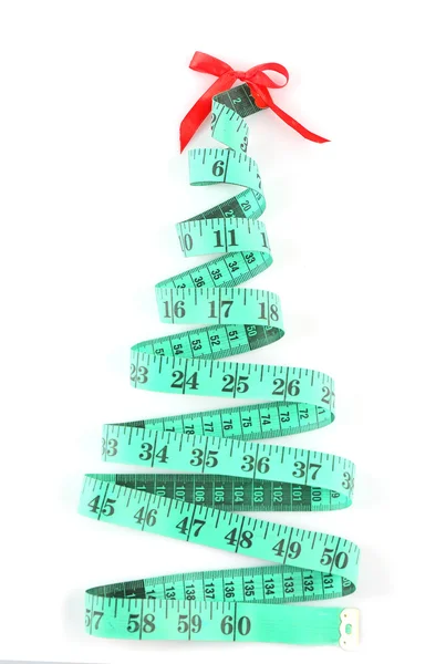 Measuring tape with Christmas decoration — Stock Photo, Image