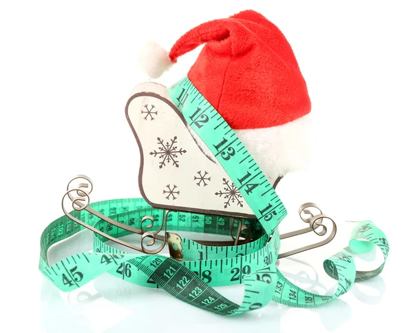 測定とクリスマス デコレーション テープ — ストック写真