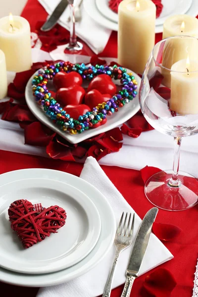 Réglage de table de la Saint-Valentin — Photo