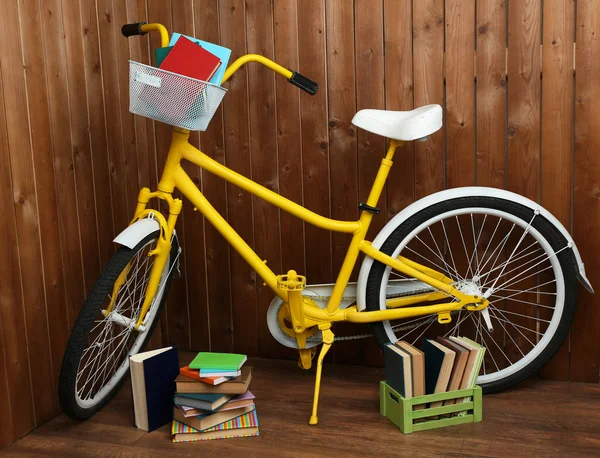 Bicycle with books — Stock Photo, Image