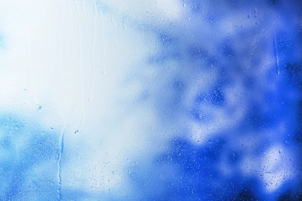 Su damlaları ile cam — Stok fotoğraf