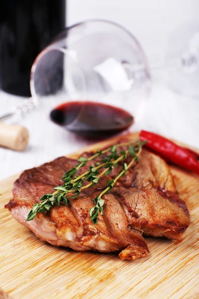 Steak with herbs — Stock Photo, Image