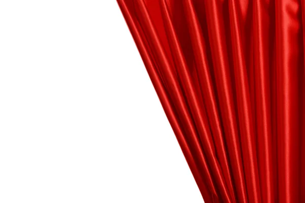 Red Curtain on white background — Stock Photo, Image