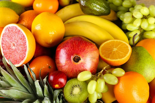 Assortment of exotic fruits close-up — Stock Photo, Image