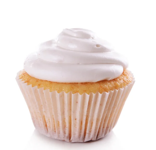 Delicioso cupcake isolado em branco — Fotografia de Stock