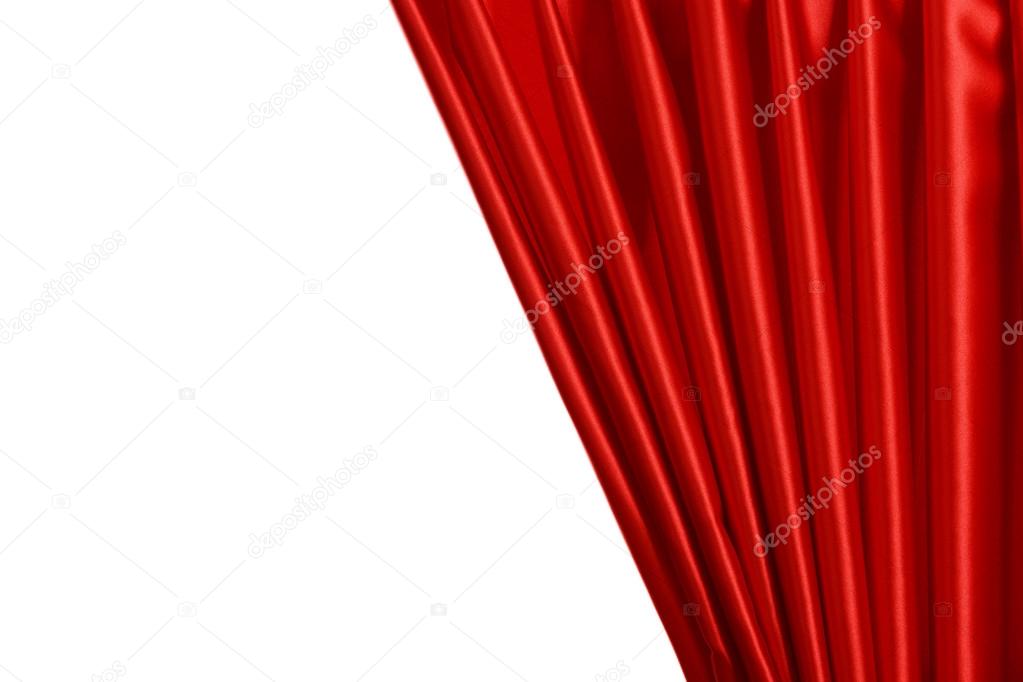 Red Curtain on white background