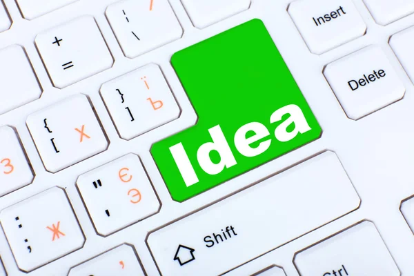 Cierre del botón del teclado IDEA —  Fotos de Stock