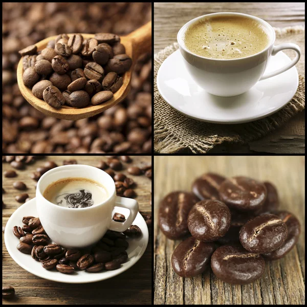 Koffie collage — Stockfoto