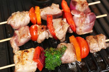 domuz kebap ızgara yakın çekim