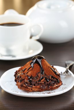Masada lezzetli çikolatalı kek