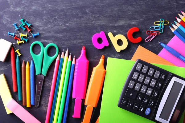 Material escolar close-up — Fotografia de Stock