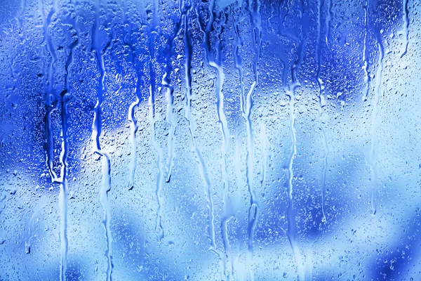 Vidro com gotas de água naturais — Fotografia de Stock