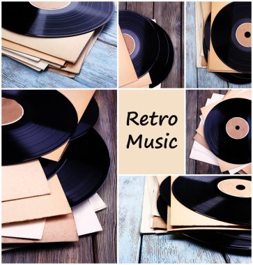 Retro müzik kolaj