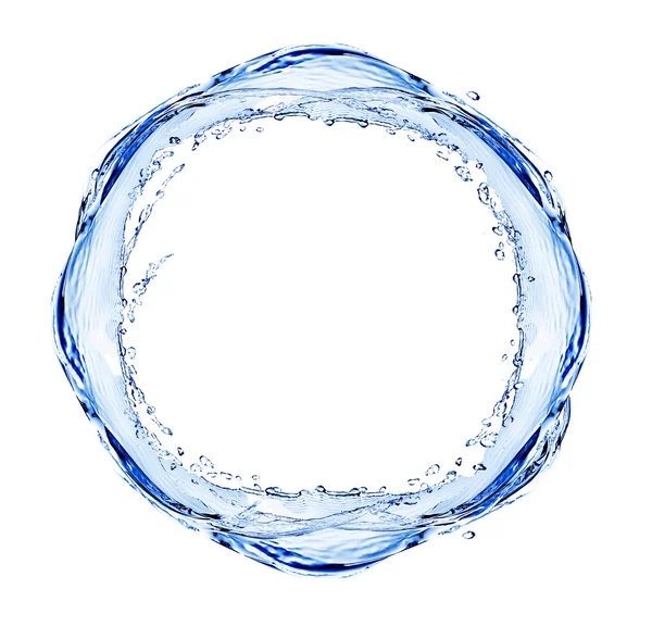 Vatten stänk formade som rund ram — Stockfoto