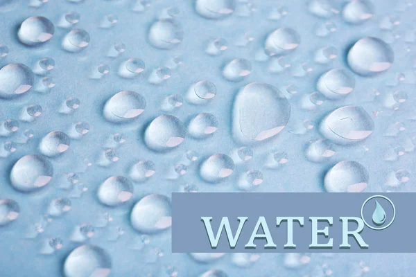 Water droplets on color background — Stock Photo, Image