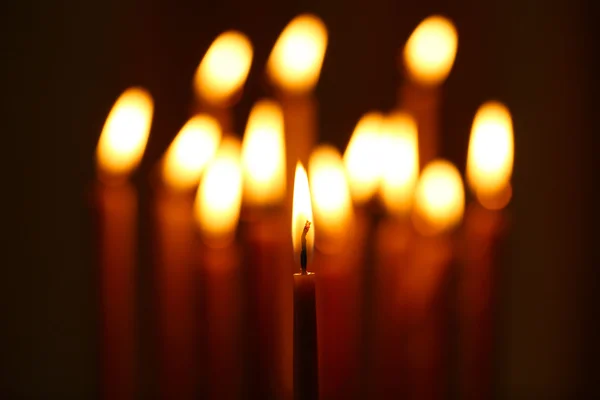 Candles in church — Stock Photo, Image