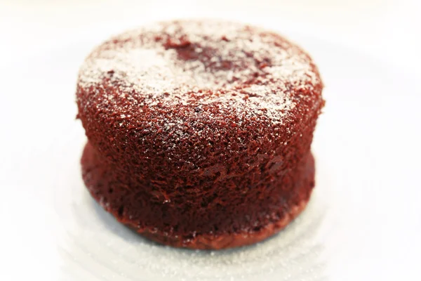 Budín de chocolate con centro fondant — Foto de Stock