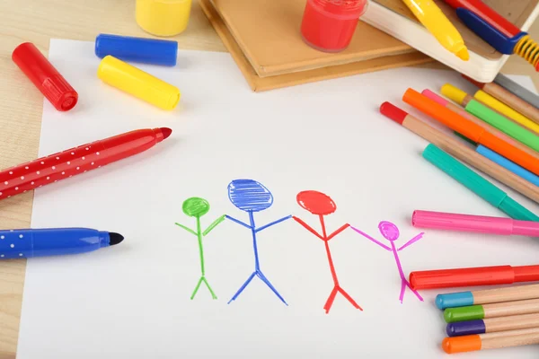 Drawing made by child — Stock Photo, Image