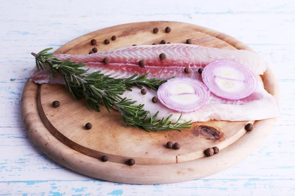 Pangasius fillet with herb — Stock Photo, Image